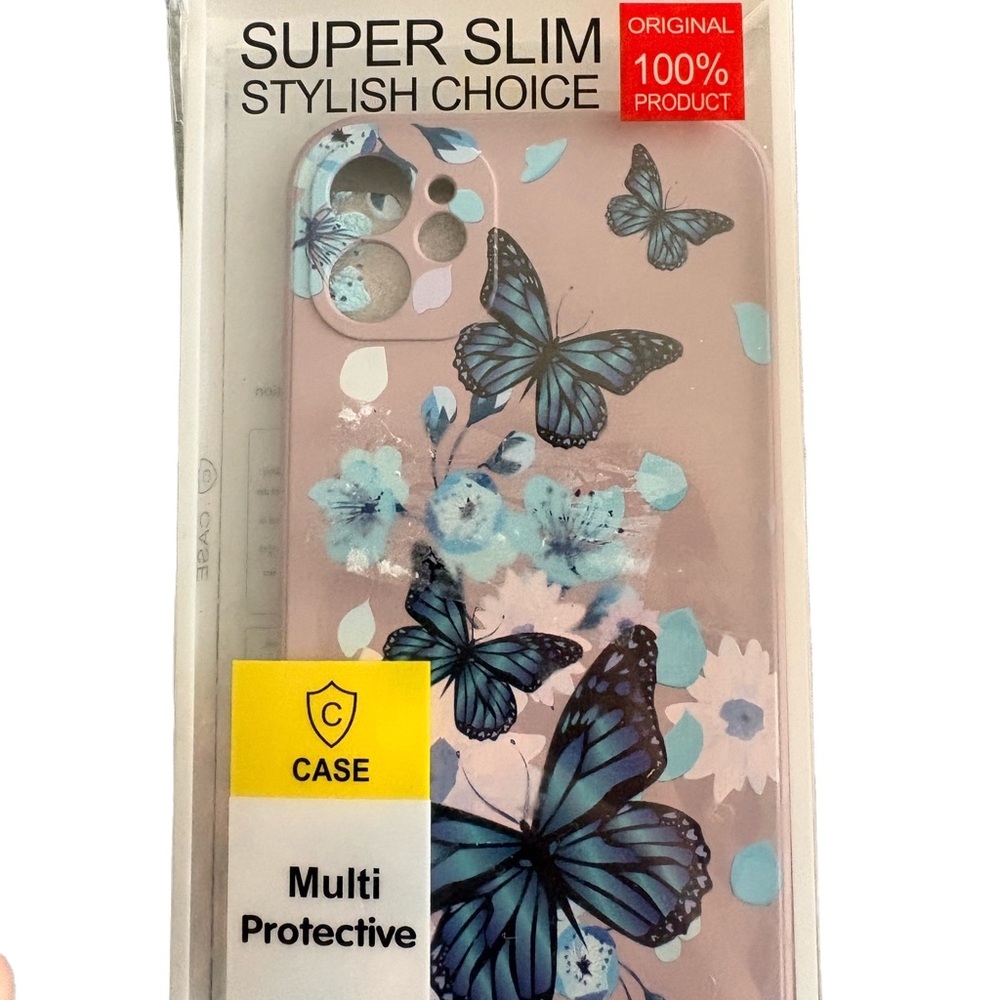 Blue Butterfly Slim Phone Case (iPhone 11)